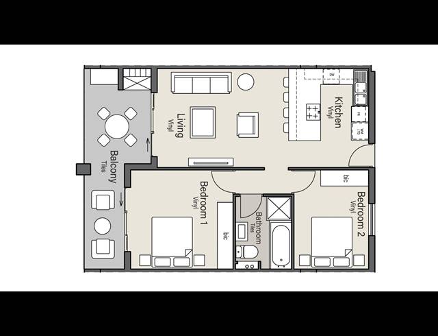 2 BEDROOM APARTMENT FOR SALE IN BEACHFRONT